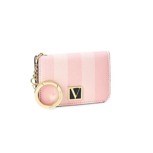 VICTORIA'S SECRET - The Victoria Foldable Card Case | Pink Iconic Stripe