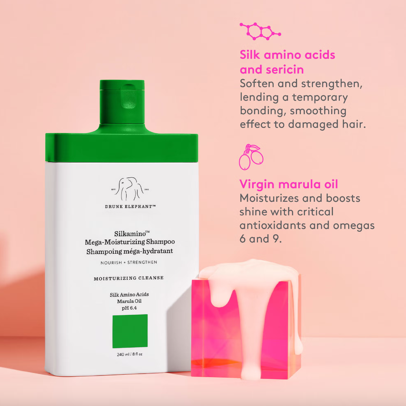 Drunk Elephant - Silkamino Mega-Moisturizing Shampoo | 240 mL