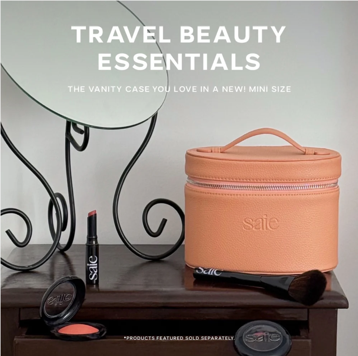 Saie - The Mini Vanity Case | Peach