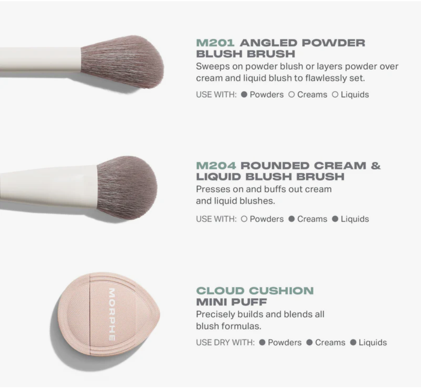 Morphe - Blush Layering Tool trio