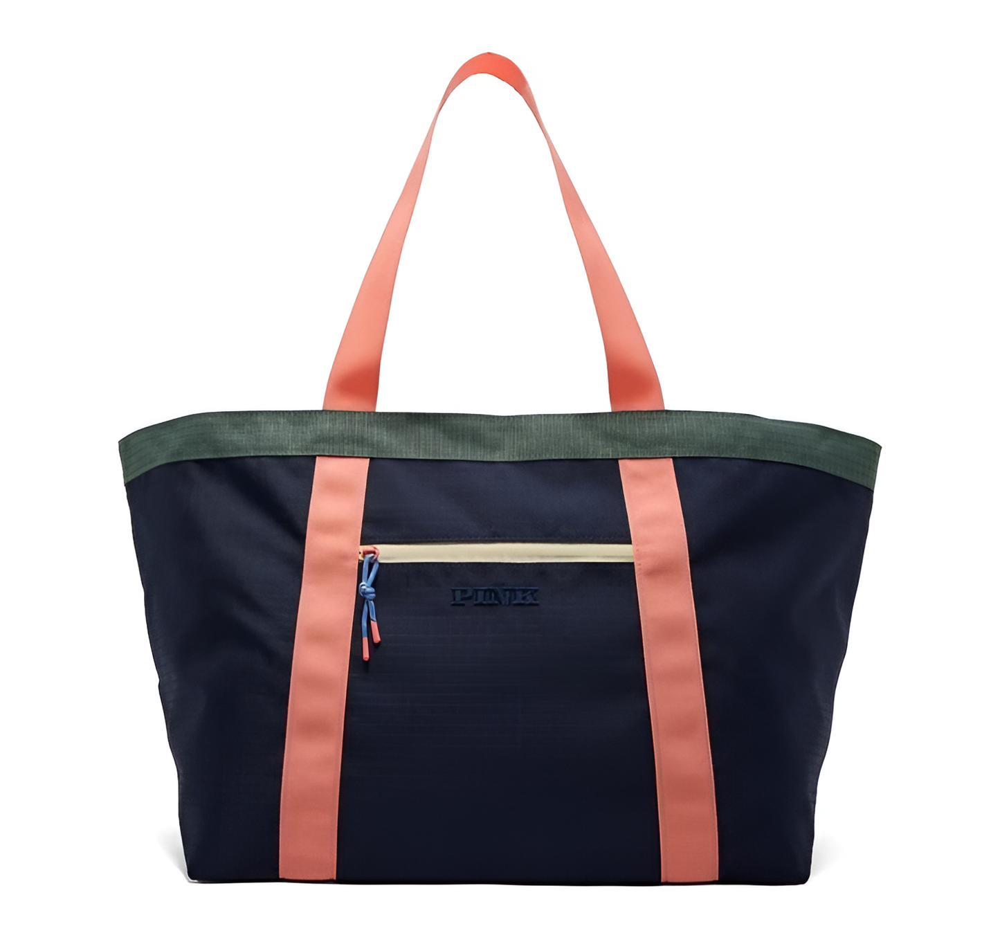 Victoria's Secret - PINK Reversible Large Canvas Tote Bag Navy Colorblock