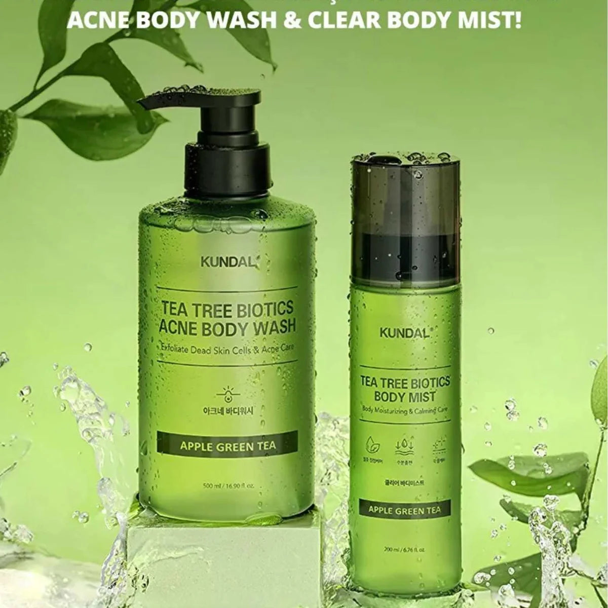 KUNDAL - Tea Tree Bionics Body Mist | 200ML - Apple Green Tea