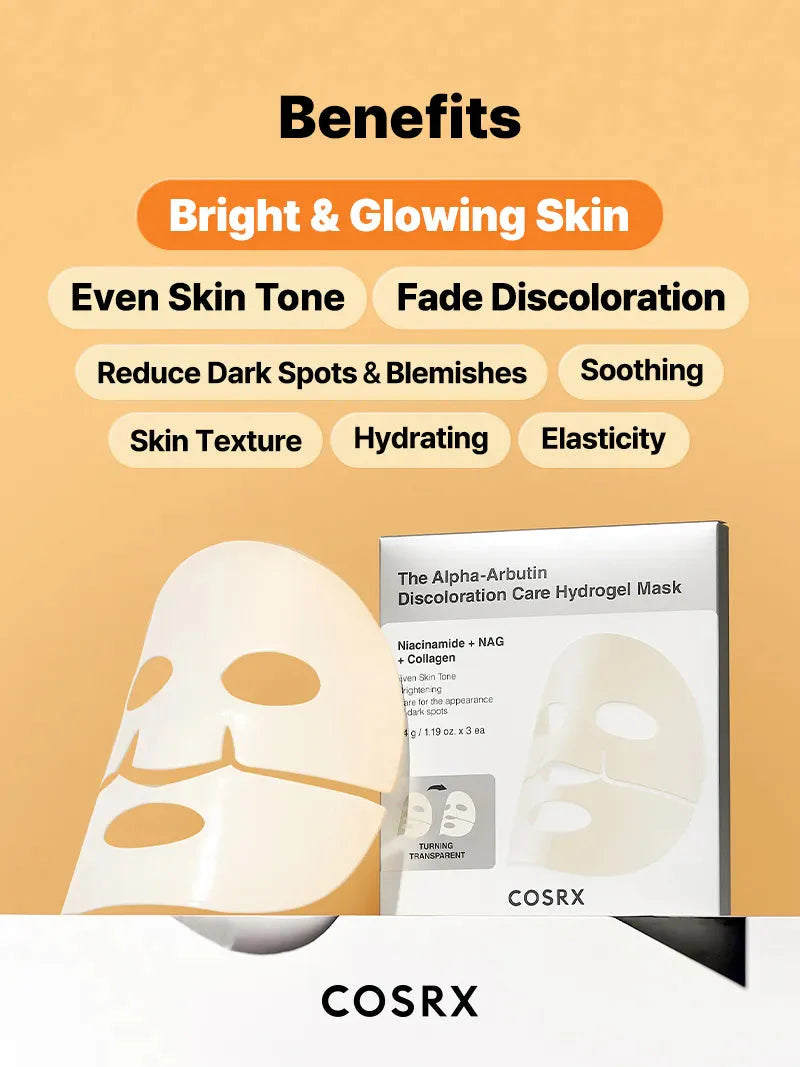 COSRX - The Alpha-Arbutin Discoloration Care Hydrogel Mask_3ea