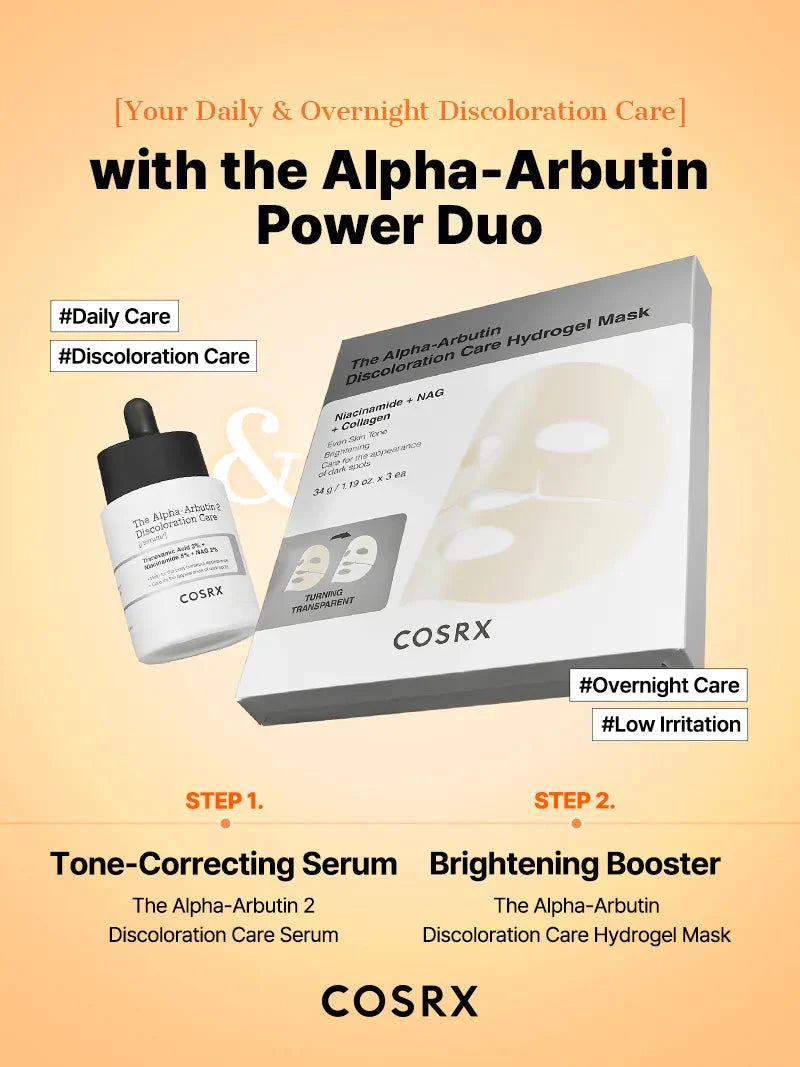 COSRX - The Alpha-Arbutin Discoloration Care Hydrogel Mask_3ea