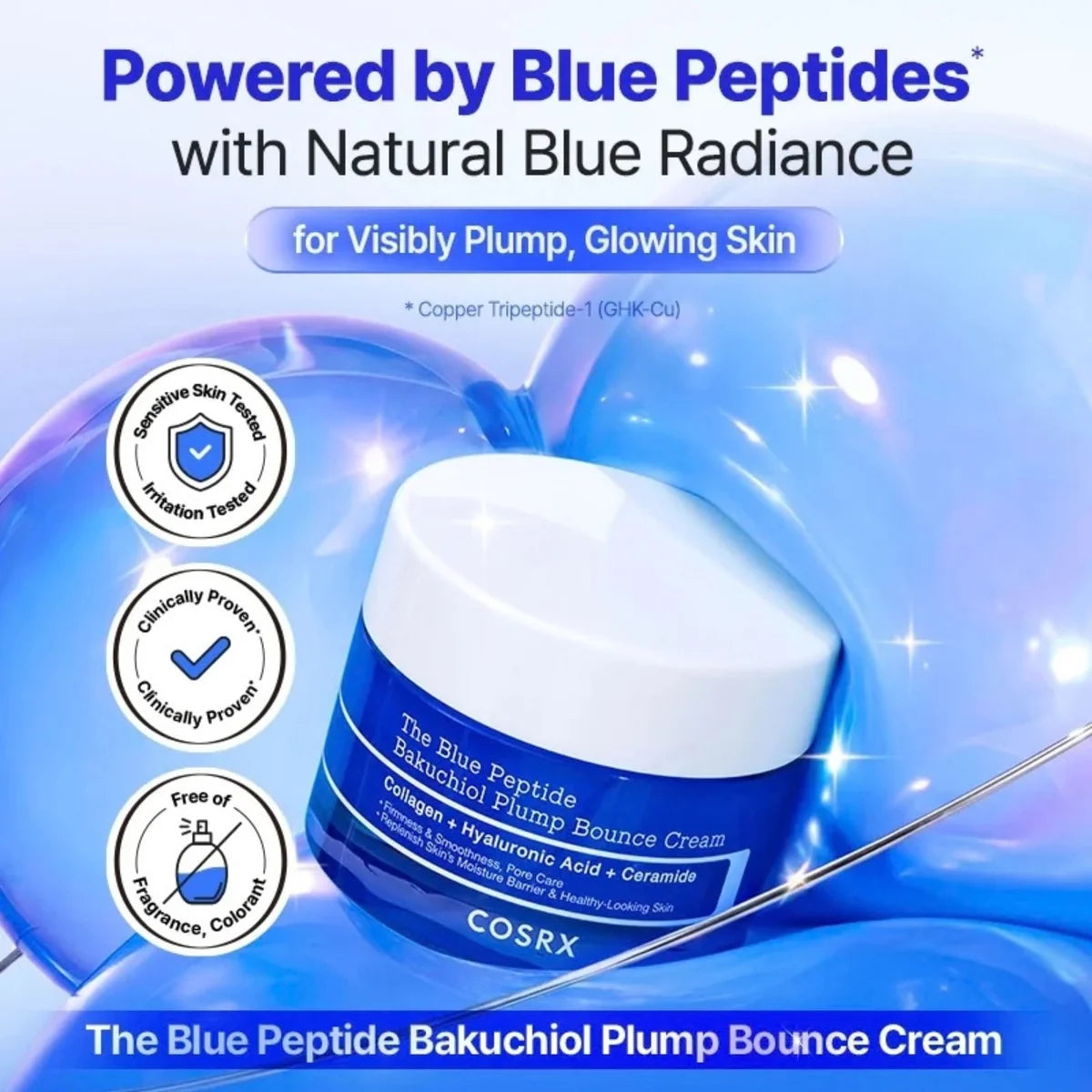 COSRX - The Blue Peptide Bakuchiol Plump Bounce Cream | 50g