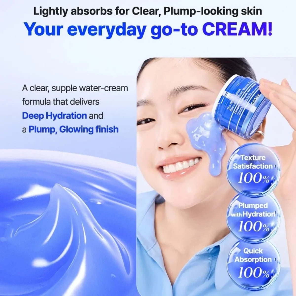 COSRX - The Blue Peptide Bakuchiol Plump Bounce Cream | 50g