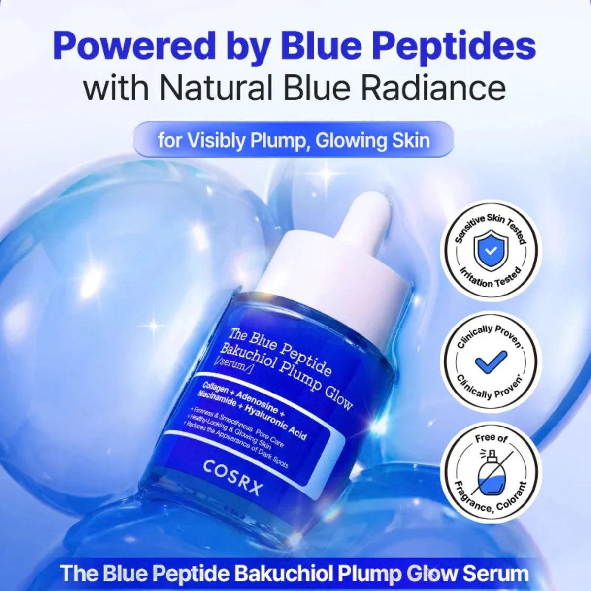 COSRX - The Blue Peptide Bakuchiol Plump Glow Serum | 50mL