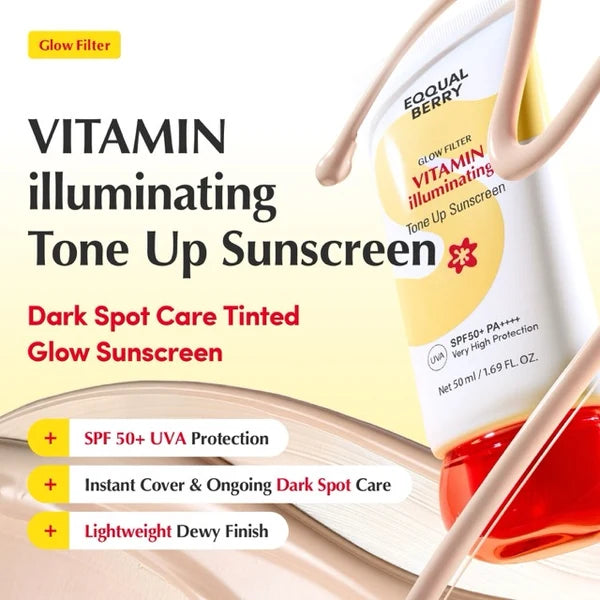 EQQUALBERRY - VITAMIN ILLUMINATING TONE UP SUNSCREEN | 50 ML