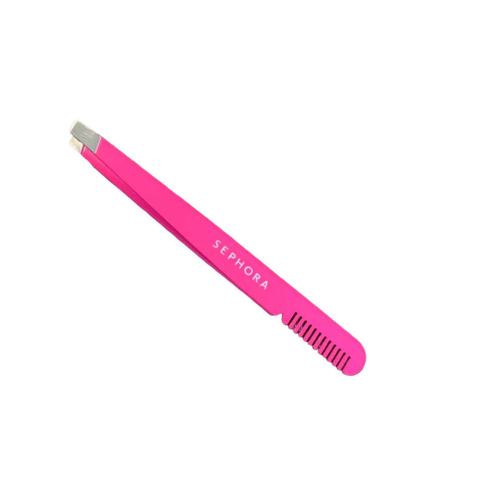 Sephora Collection - Slant Tweezer features + built-in comb | Hot Pink (NO BOX)