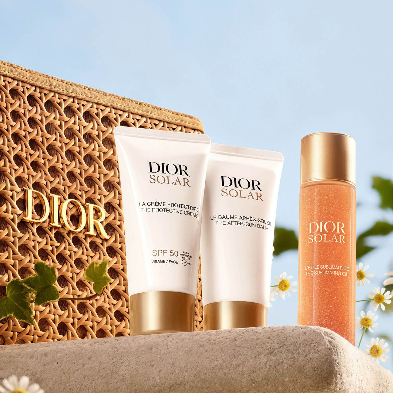 Dior Solar - Solar Travel Essentials Set 2026 limited edition with Raffia pouch