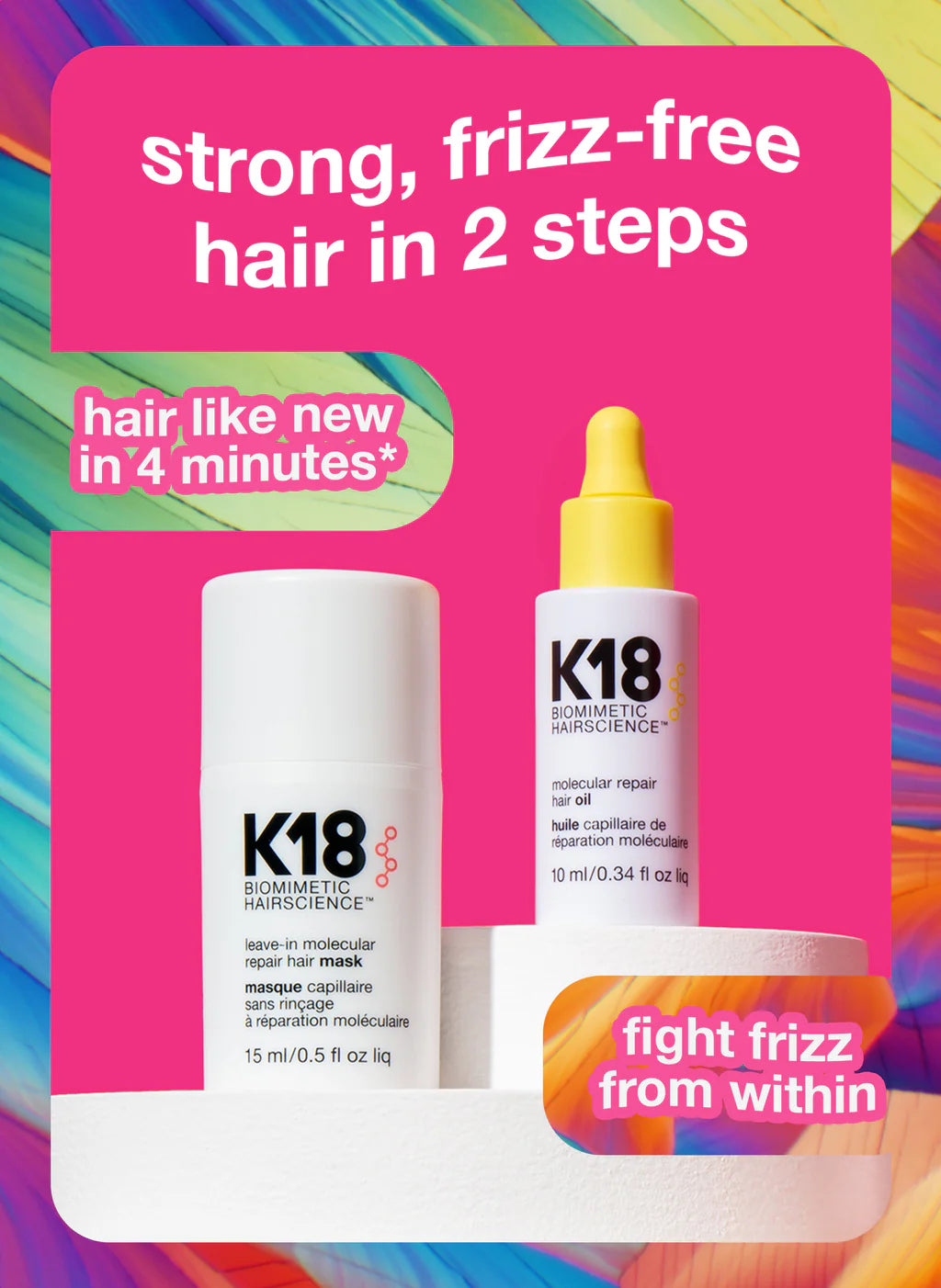 K18 Biomimetic Hairscience - molecular repair minis