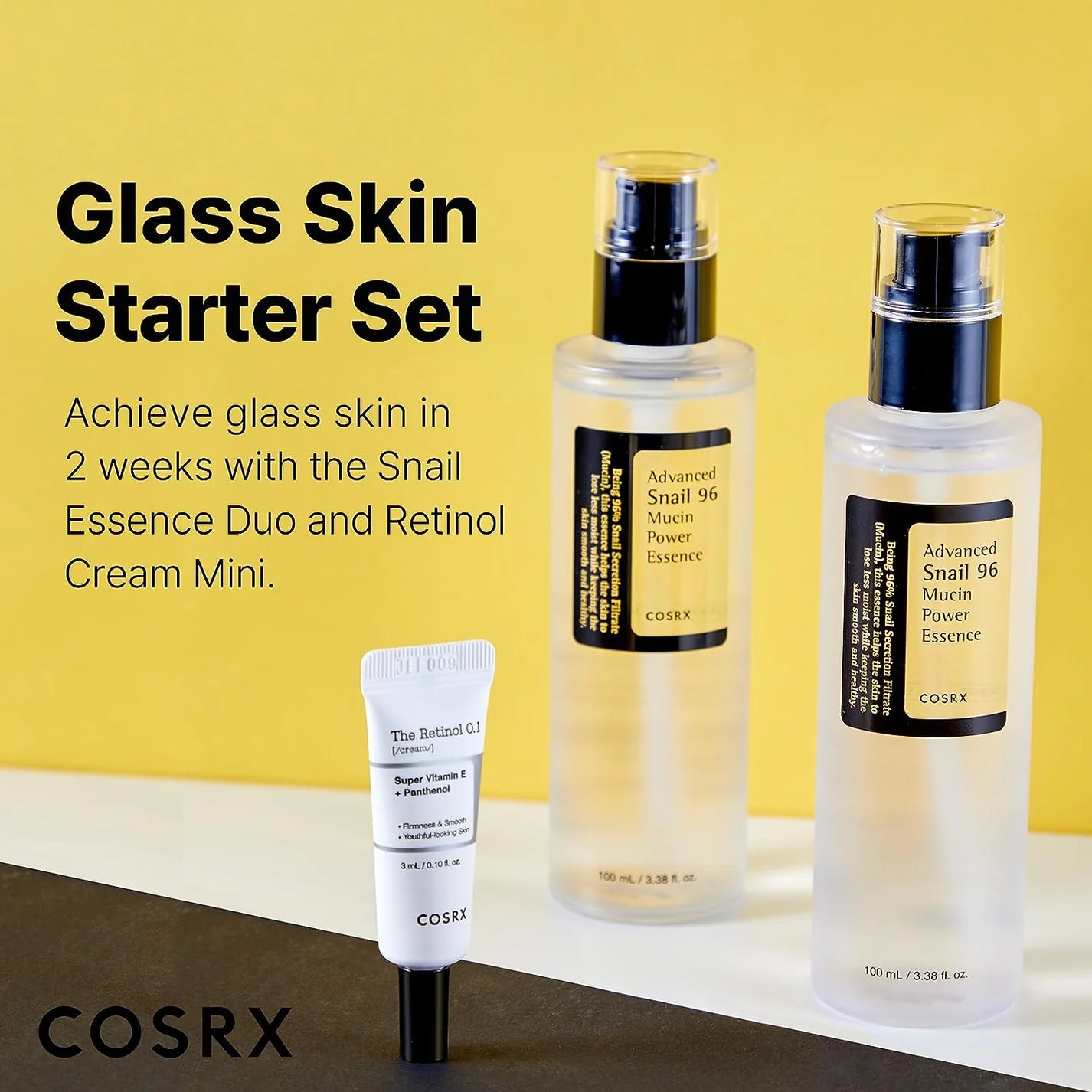 COSRX - Glass Skin Starter Kit Advanced Snail 96 Mucin Power Essence & Retinol Cream