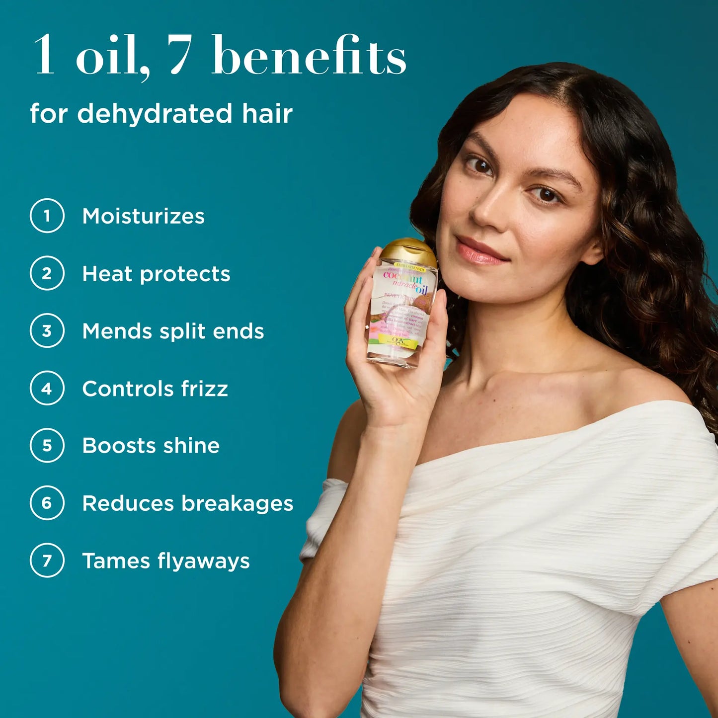 OGX -Extra Strength Damage Remedy + Coconut Miracle Oil Penetrating Hair Oil Treatment | 100 mL