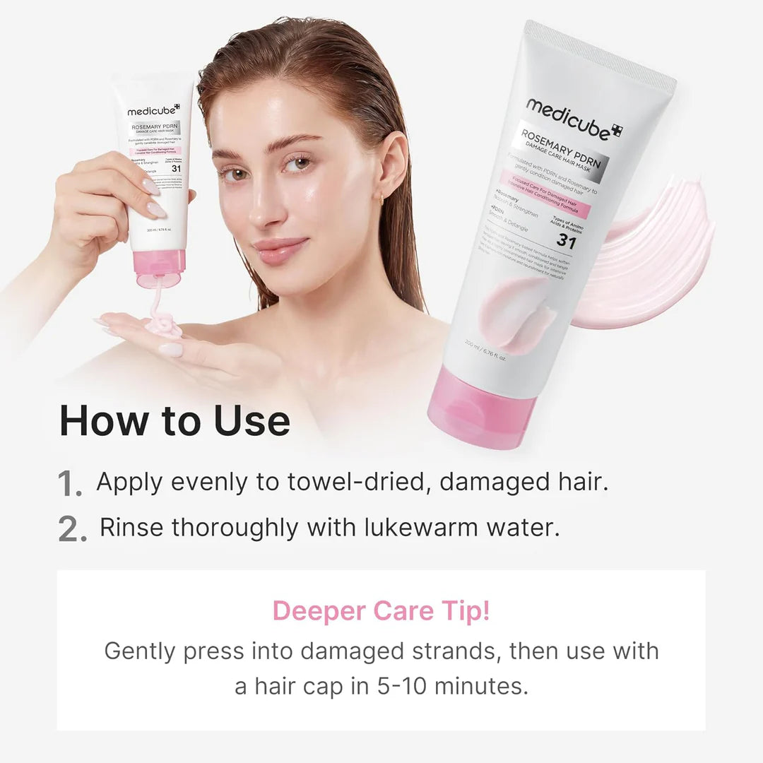 MEDICUBE - ROSEMARY PDRN DAMAGE CARE HAIR MASK | 400 ML