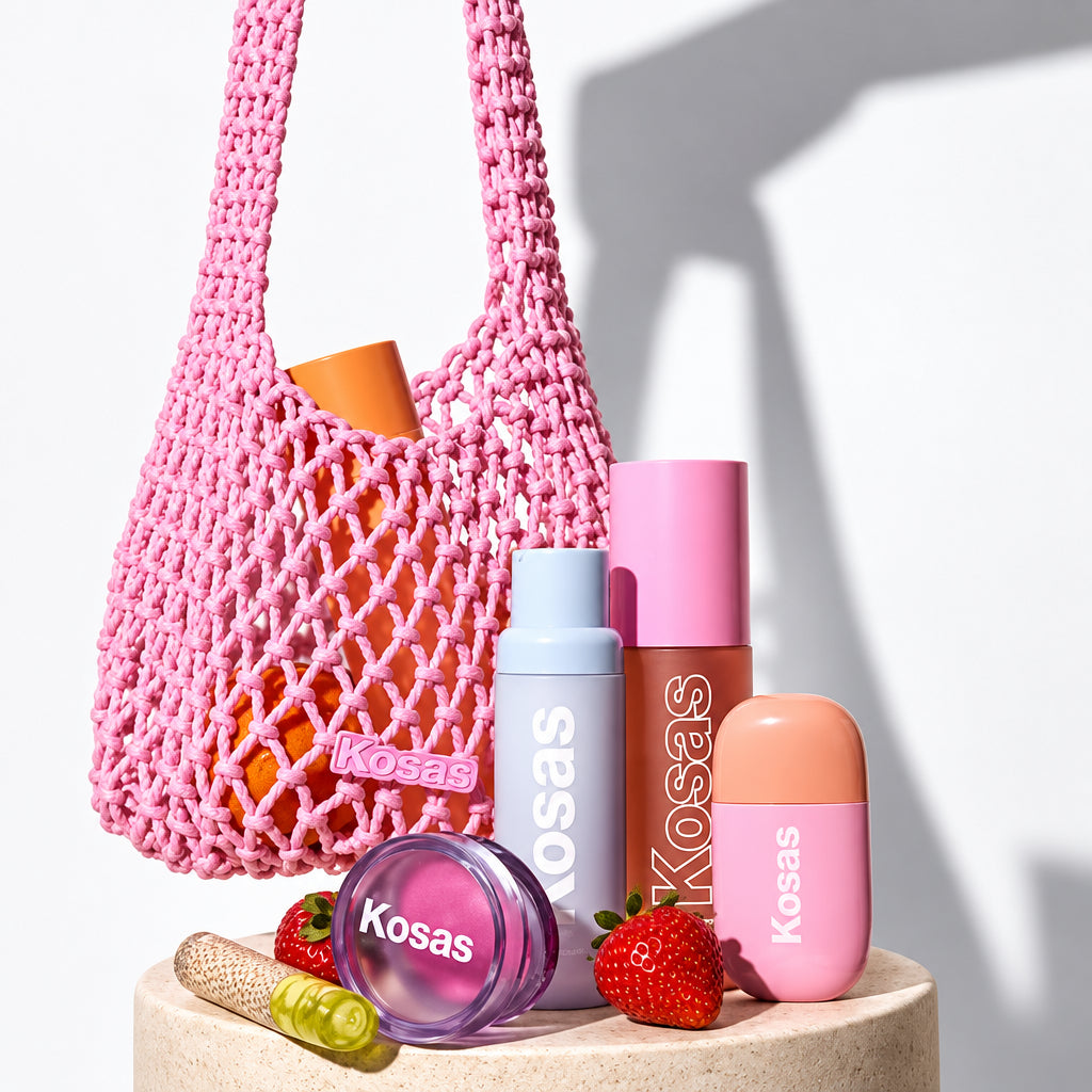 KOSAS - Small Pink Crochet Tote Bag