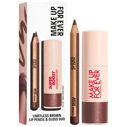 MAKE UP FOR EVER - Mini Artist Color Pencil Lip Liner & Full Size Super Boost Lip Gloss Kit