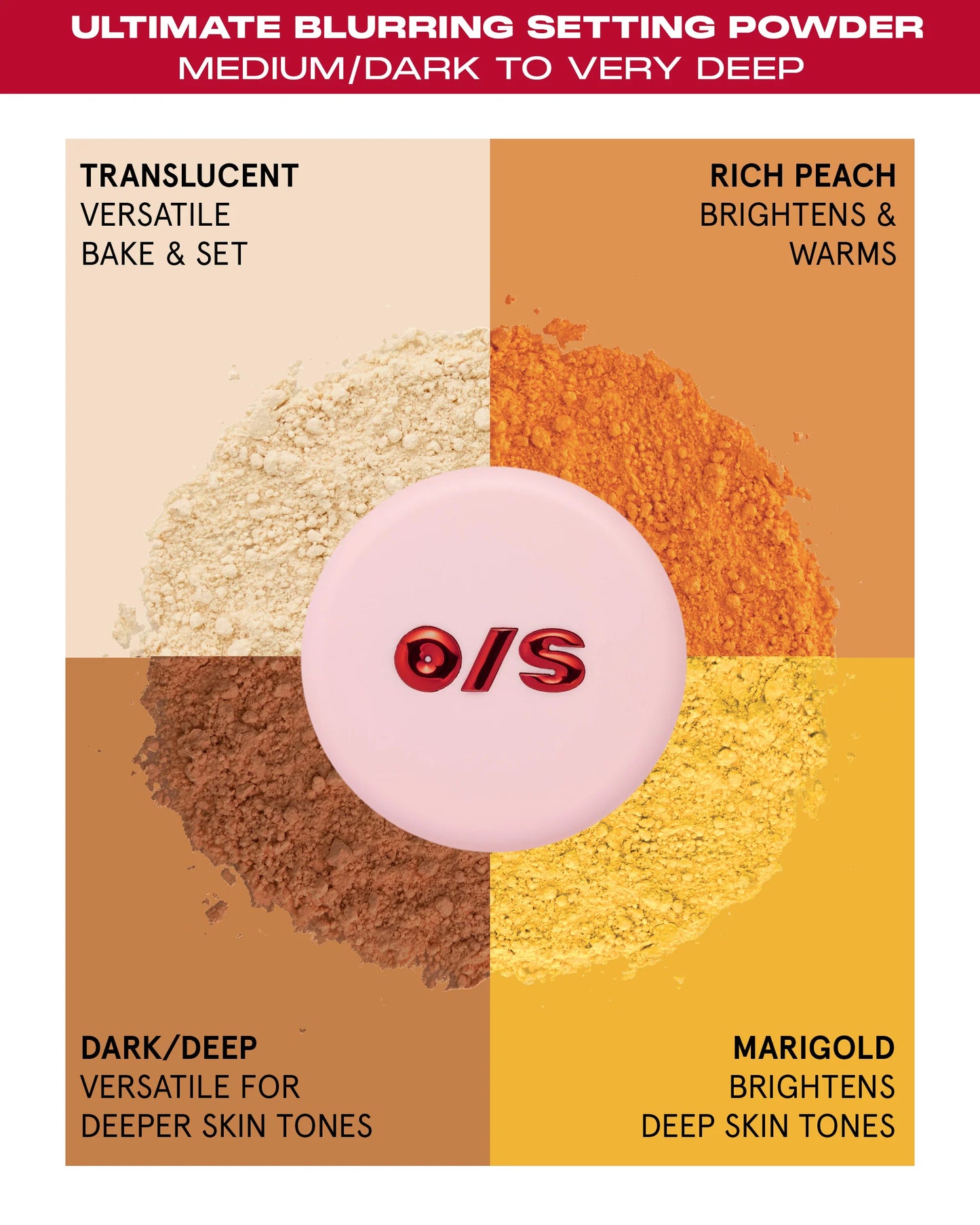 ONE/SIZE by Patrick Starrr - Blurred & Bright Ultimate Setting Powder Duos | Translucent/Ultra Pink