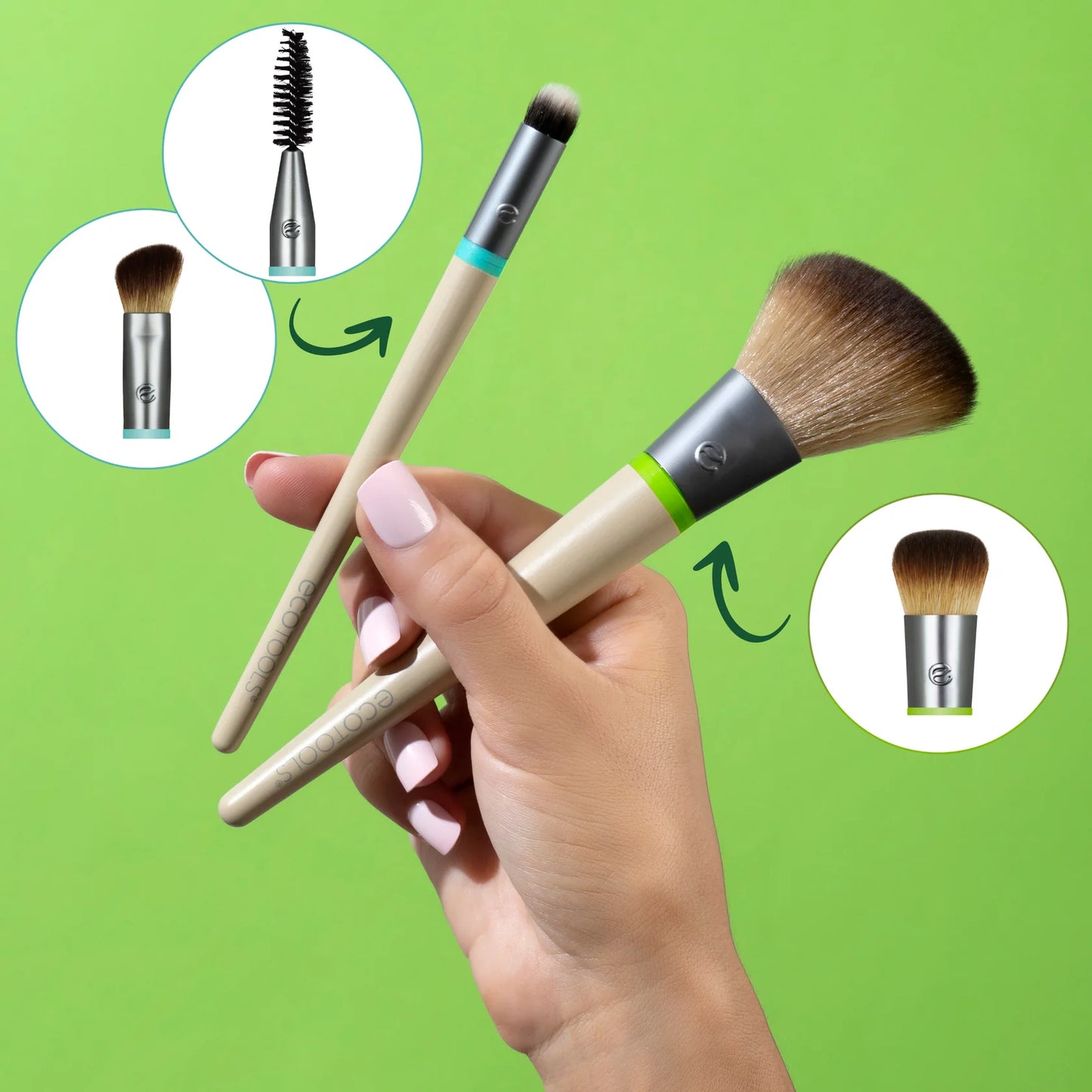 Ecotools - Interchangeables Daily Essentials Total Face Makeup Brush Kit