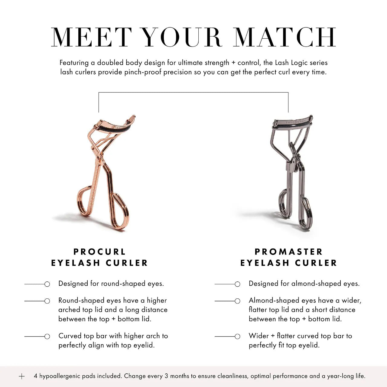 TWEEZERMAN -  EYELASH CURLER | for almond eyes