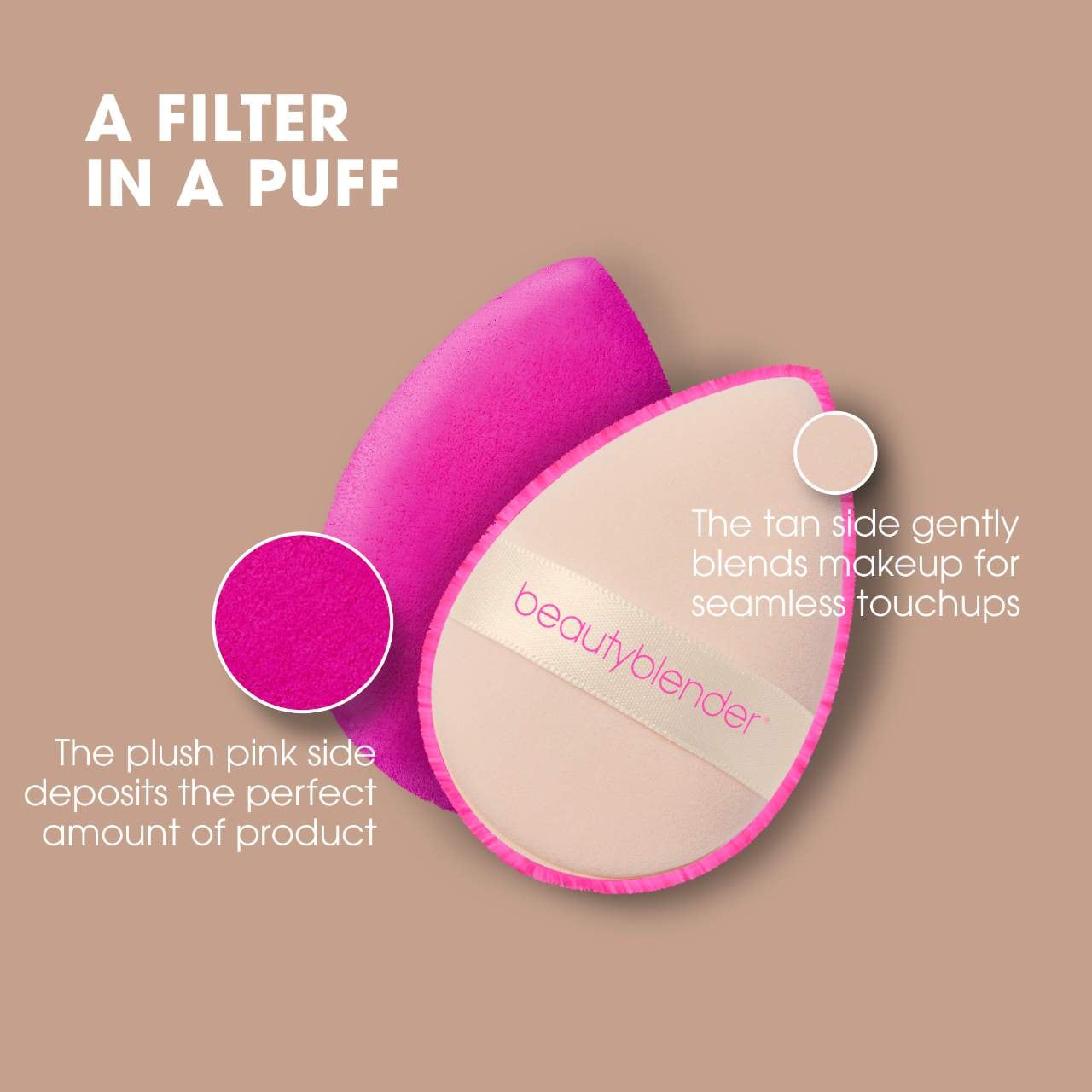 Beautyblender - POWER POCKET PUFF™ Dual-Sided Powder Puff for Setting and Baking