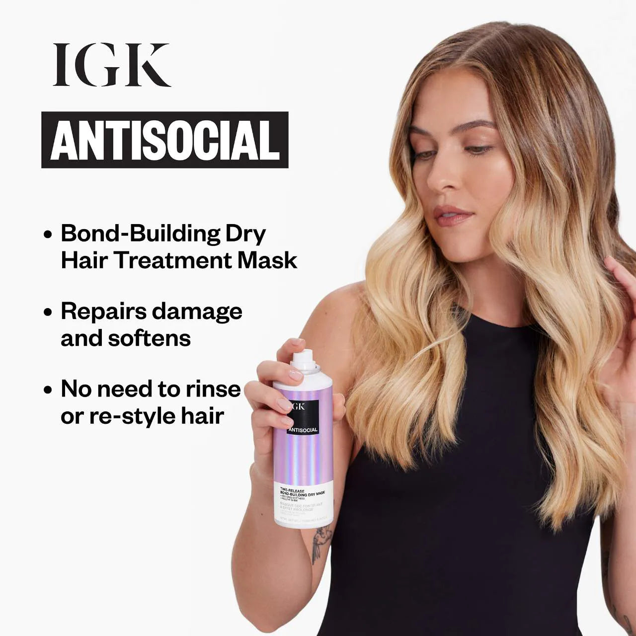 IGK - Antisocial Leave-In Dry Hair Mask | 187 mL