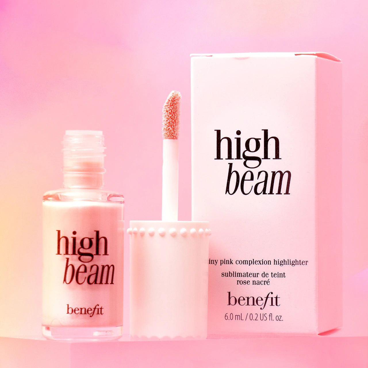 Benefit - High Beam Satin Pink Liquid Highlighter | 6 mL