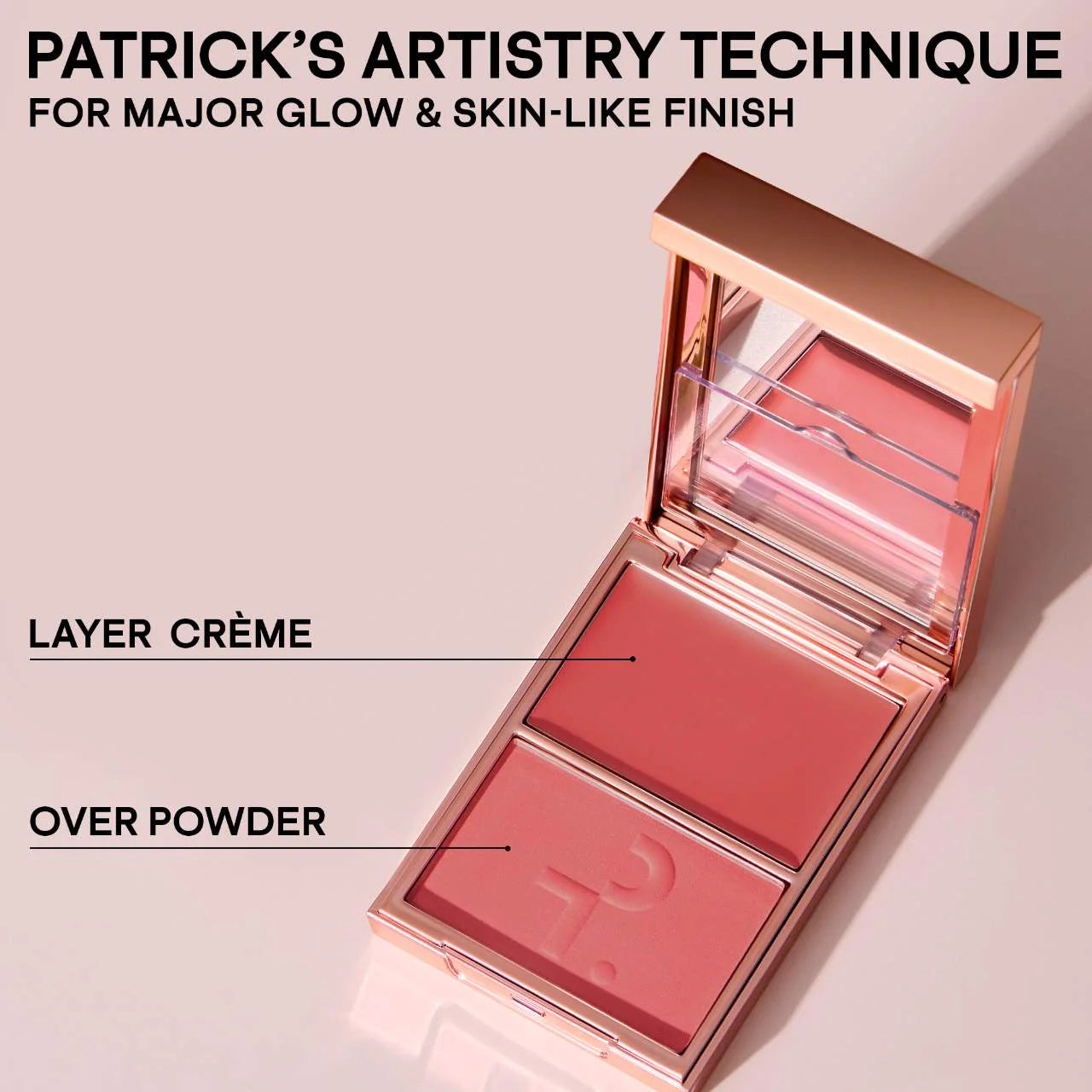 PATRICK TA - Mini Major Beauty Headlines - Double-Take Crème & Powder Blush | 2.5 g | She's That Girl - soft pink