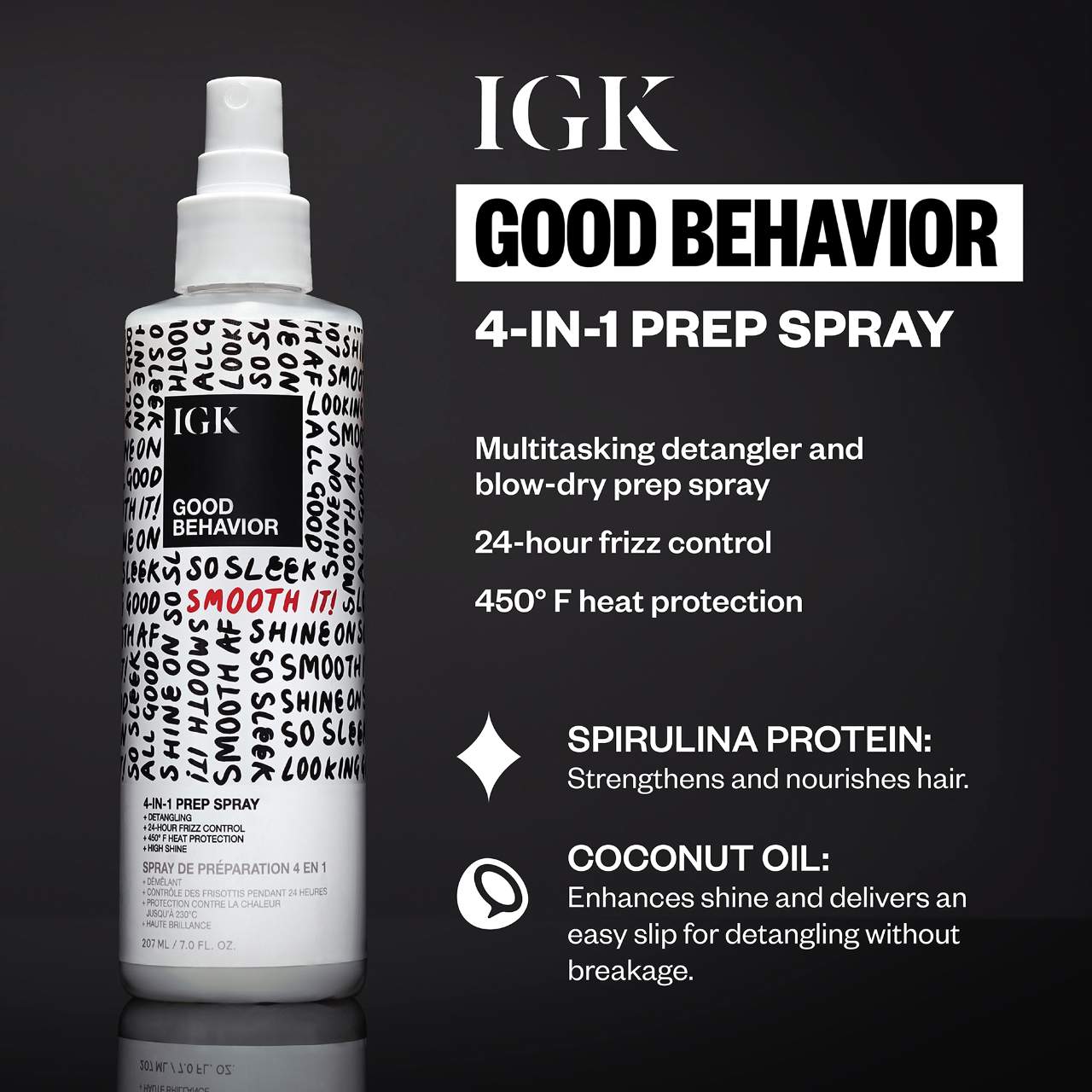 IGK - Good Behavior 4-in-1 Heat Protection Blow Dry Prep Spray | 207 mL
