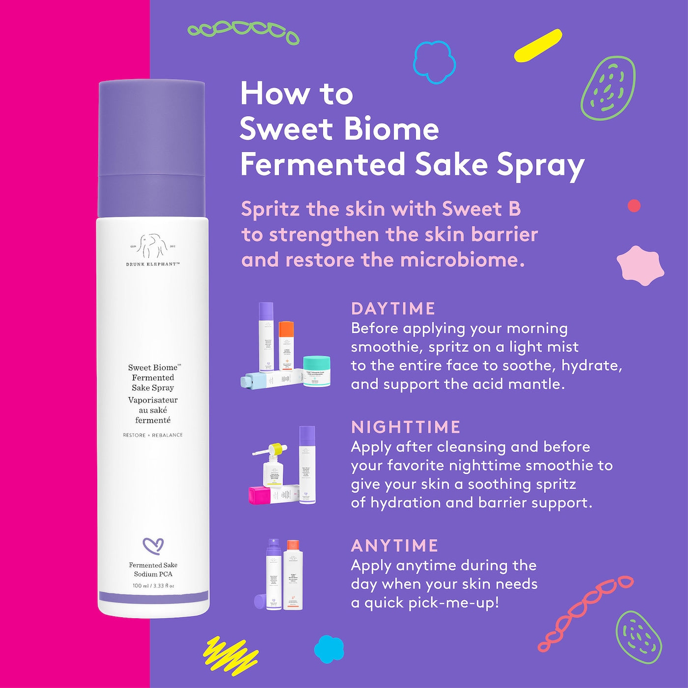 Drunk Elephant - Sweet Biome™ Fermented Sake Hydrating Spray | 100 mL