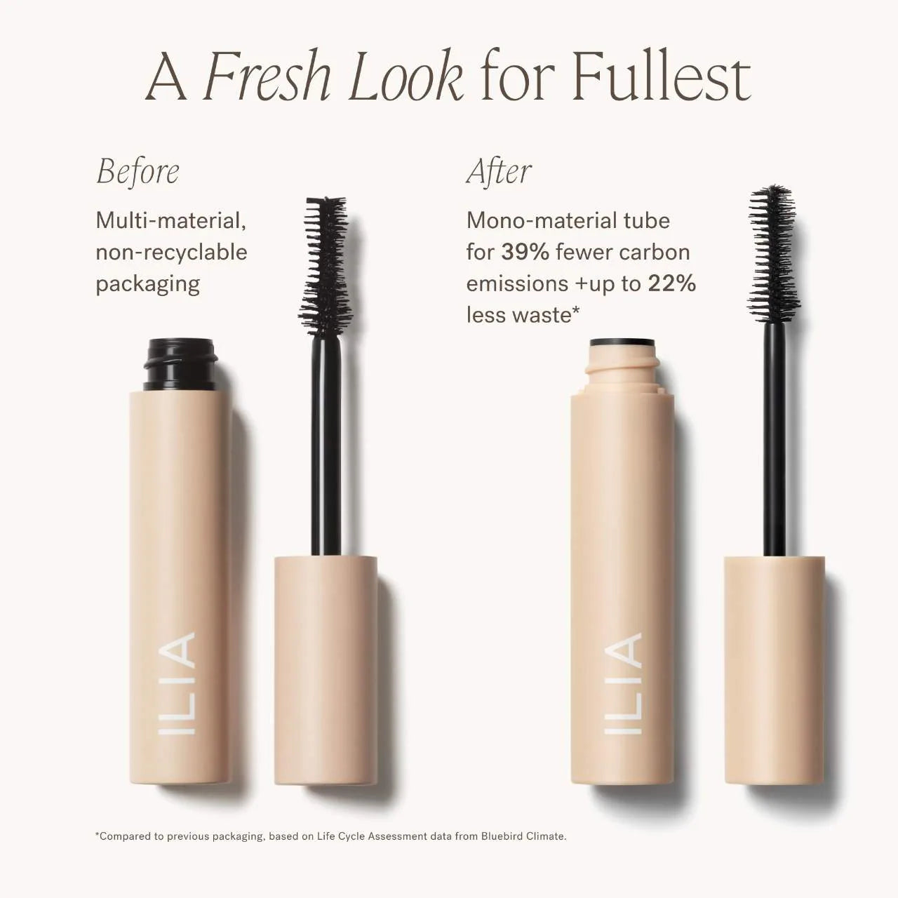 ILIA - Fullest Volumizing Mascara | 9.5 mL | Classic Black