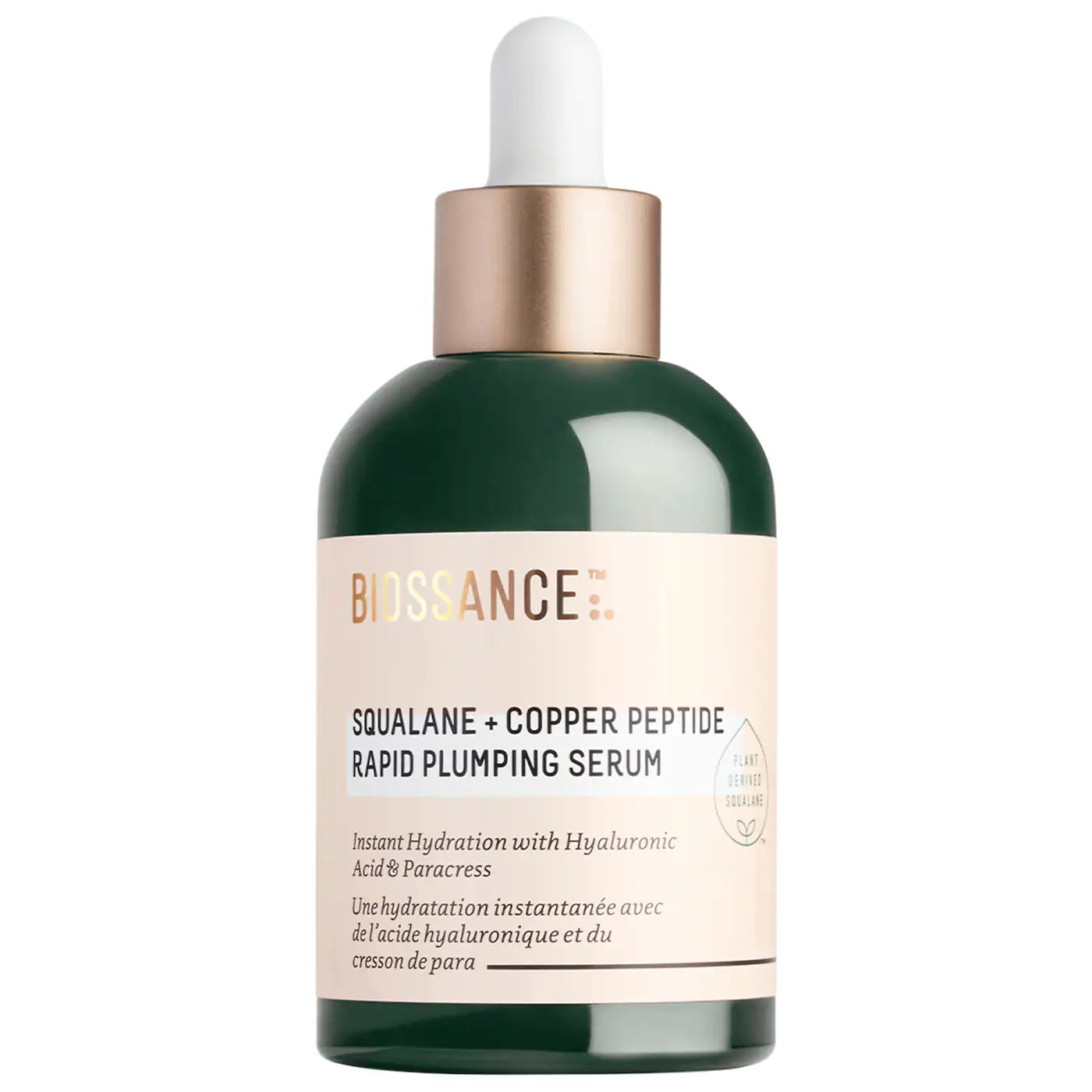 Biossance - Squalane + Hyaluronic Acid Copper Peptide Rapid Plumping Serum | 50 mL