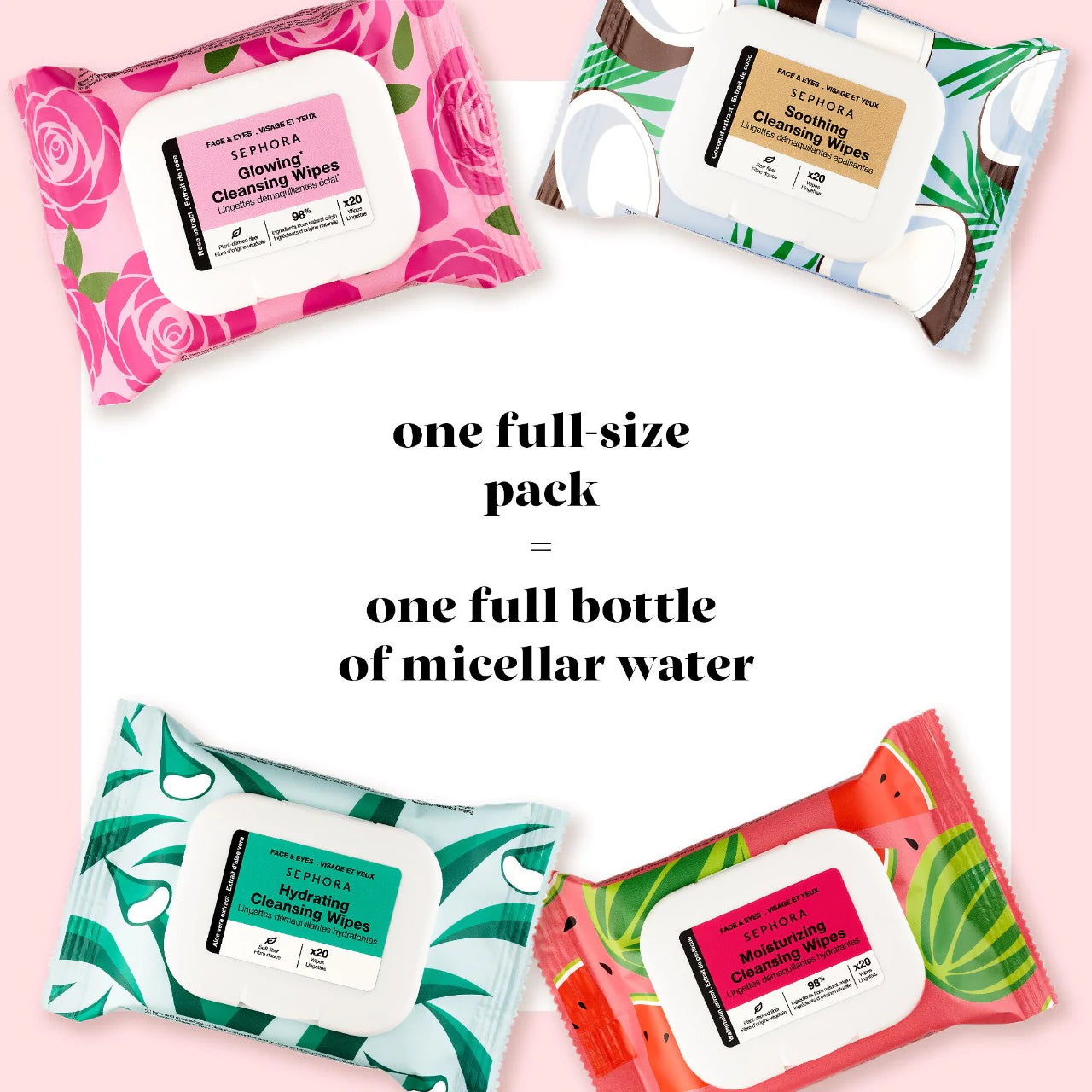 SEPHORA COLLECTION - Cleansing + Exfoliating Wipes | 10 Wipes