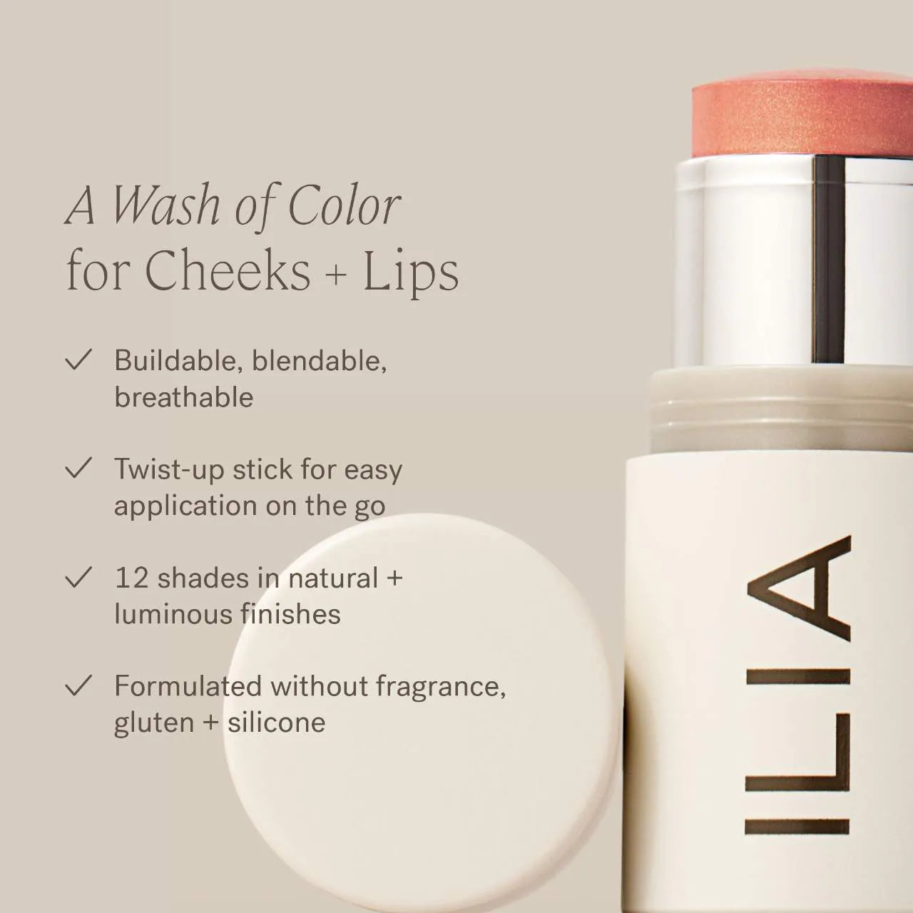ILIA - Multi-Stick Cream Blush + Highlighter + Lip Tint