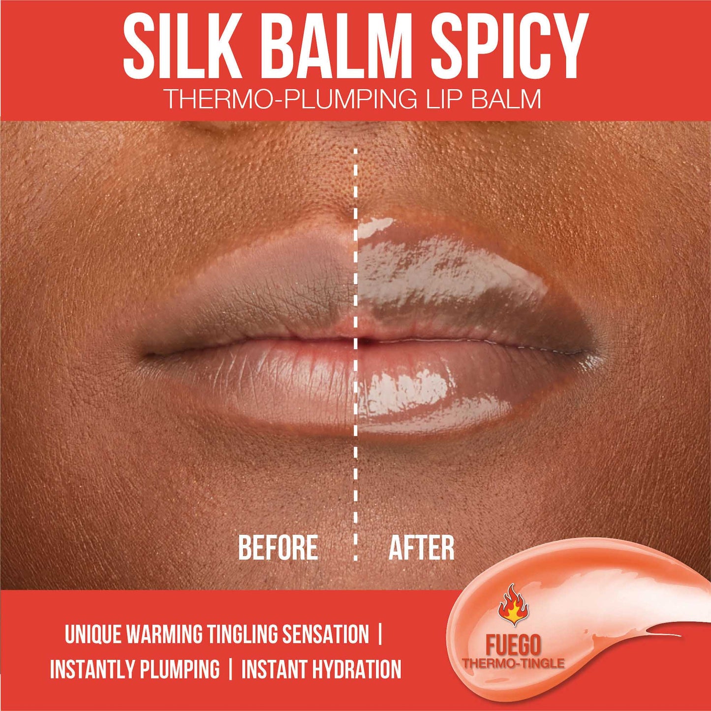 HUDA BEAUTY - Silk Balm Spicy Thermo-Plumping Lip Balm | 3 mL