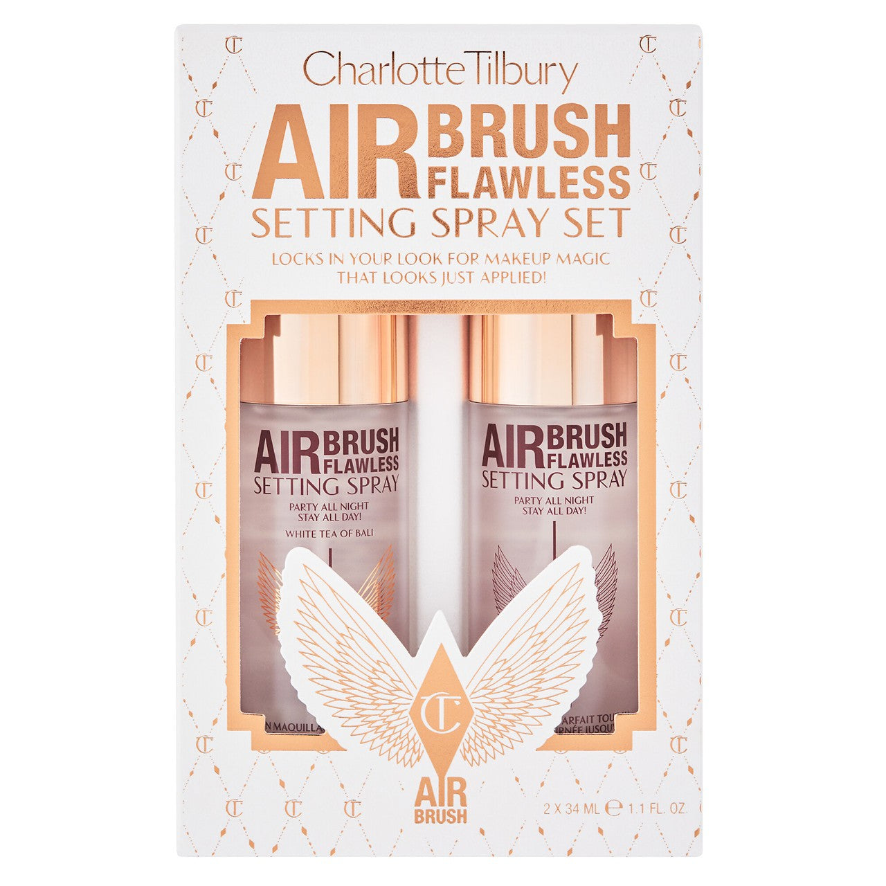 Charlotte Tilbury Air Brush Flawless Setting Spray Duo Set - 2x 1.1 oz -  Yahoo Shopping