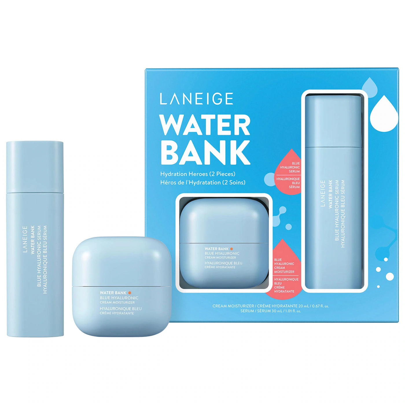 LANEIGE - Water Bank Blue Hydration Heroes Set with Hyaluronic Acid