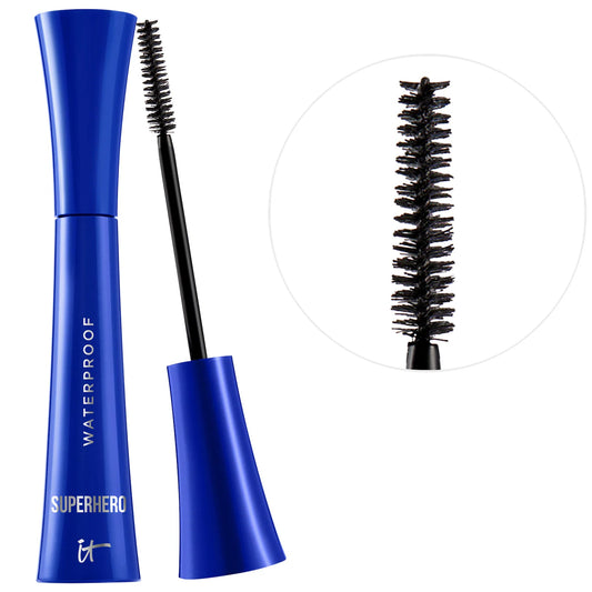 IT Cosmetics - Superhero Volumizing Waterproof Mascara | 9 mL | Super Black