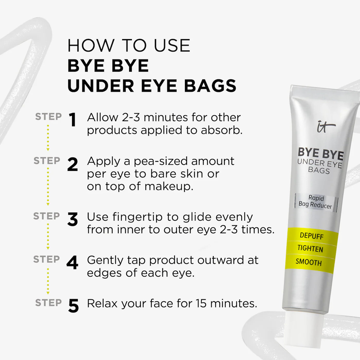 IT Cosmetics - Bye Bye Under Eye Bags Daytime Treatment for Eye Bags, Puffiness and Crepey Skin