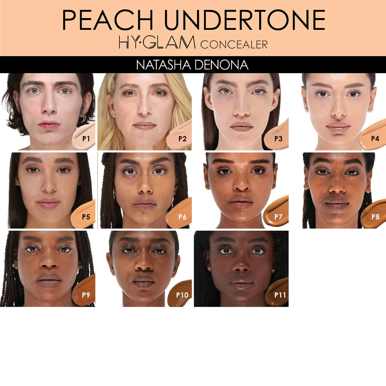 NATASHA DENONA - Hy-Glam Brightening & Hydrating Medium to Full Coverage Crease Proof Serum Concealer