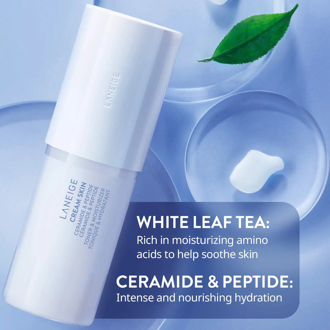 LANEIGE - Cream Skin Refillable Toner & Moisturizer with Ceramides and Peptides | 170 mL