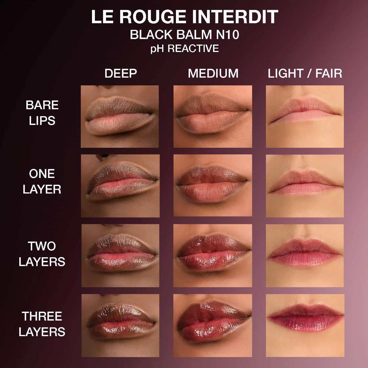 Givenchy - Le Rouge Interdit pH Reactive Hydrating Universal Black Lip Balm | N10- Revealing Color - Color Enhancing (Ph Reactive)