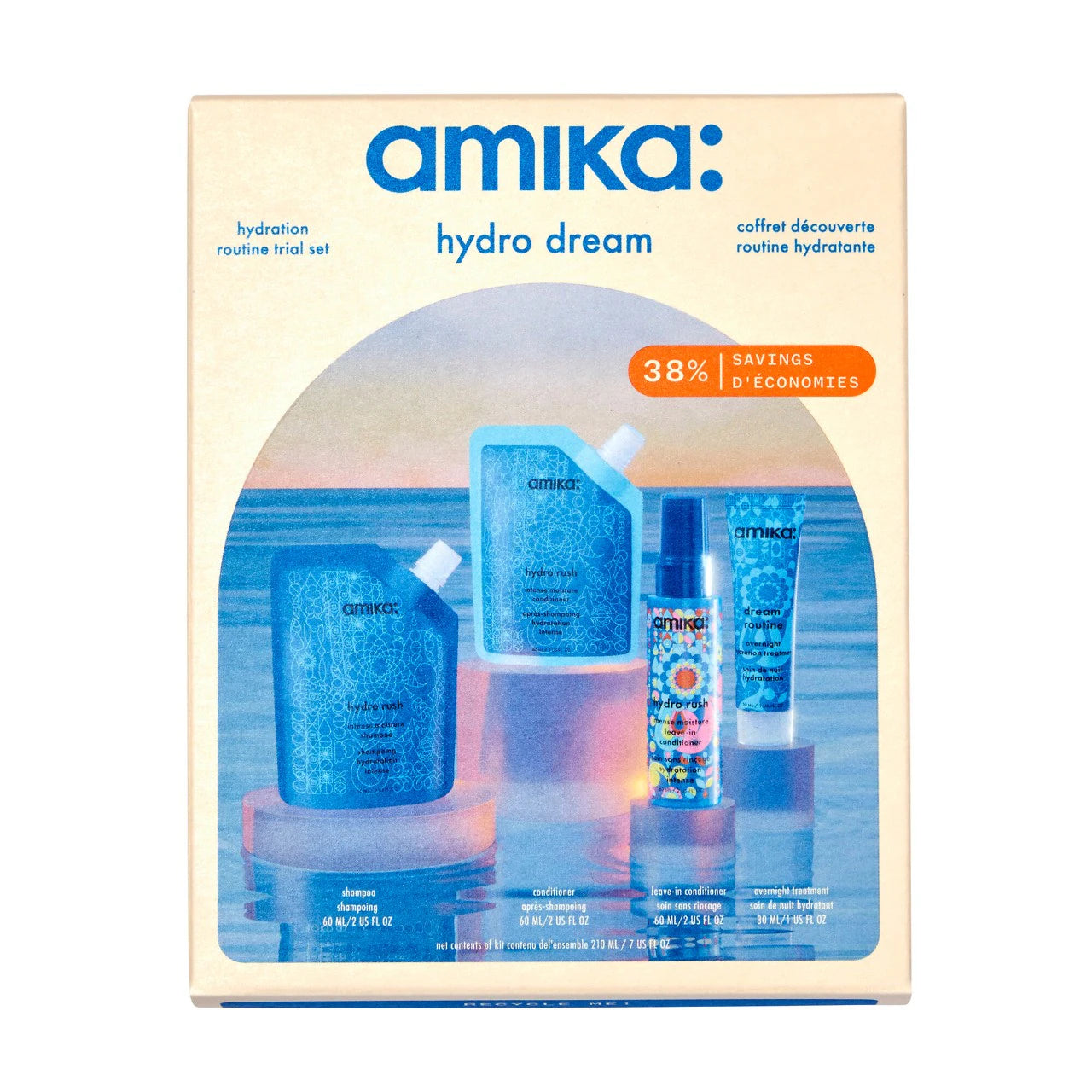 amika - Mini Hydro Dream - Hydro Rush Shampoo & Conditioner Set