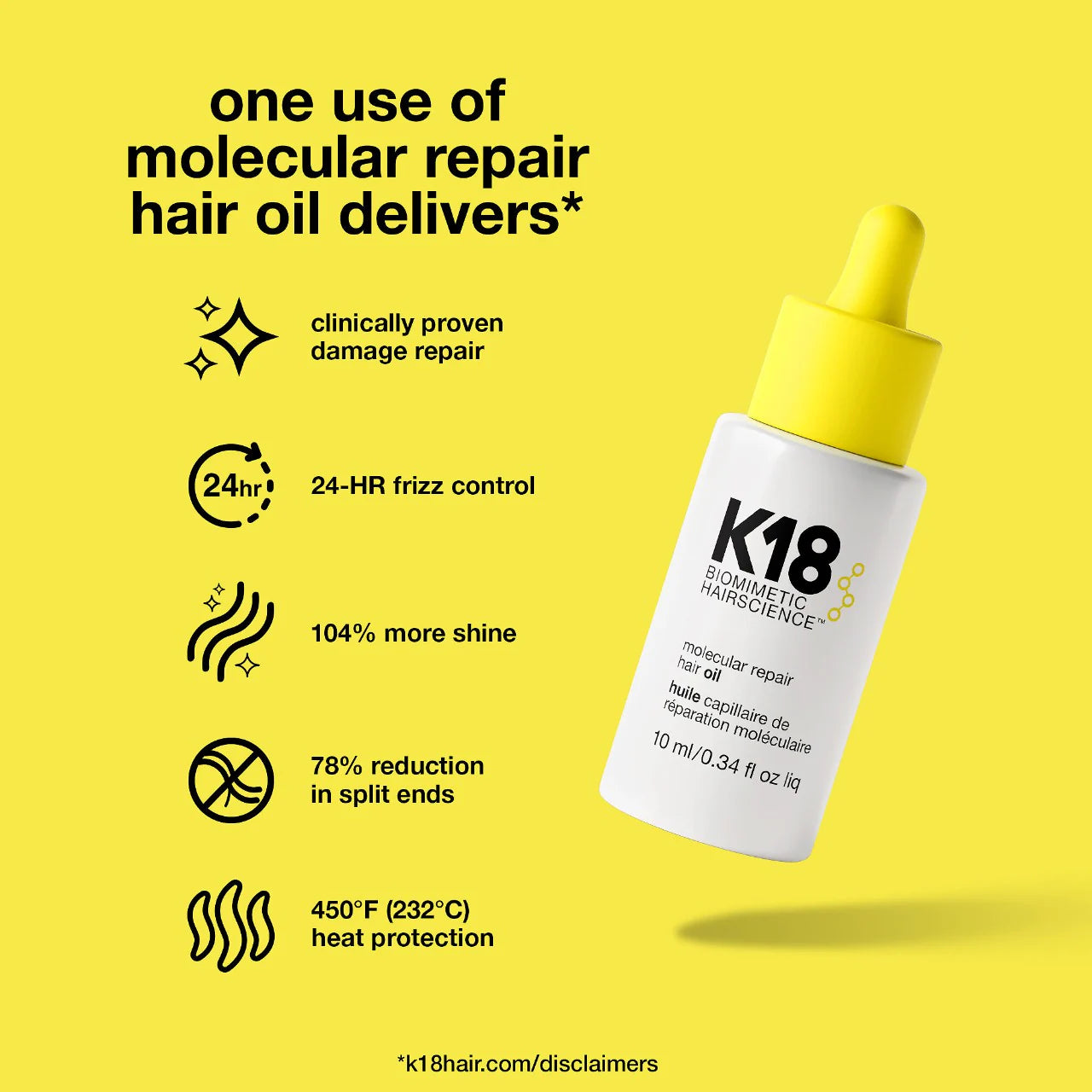 K18 Biomimetic Hairscience - Molecular Repair Hair Oil | 10 mL