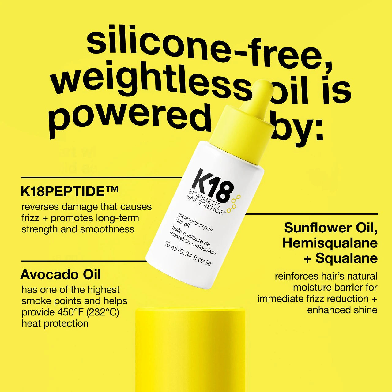 K18 Biomimetic Hairscience - Molecular Repair Hair Oil | 10 mL