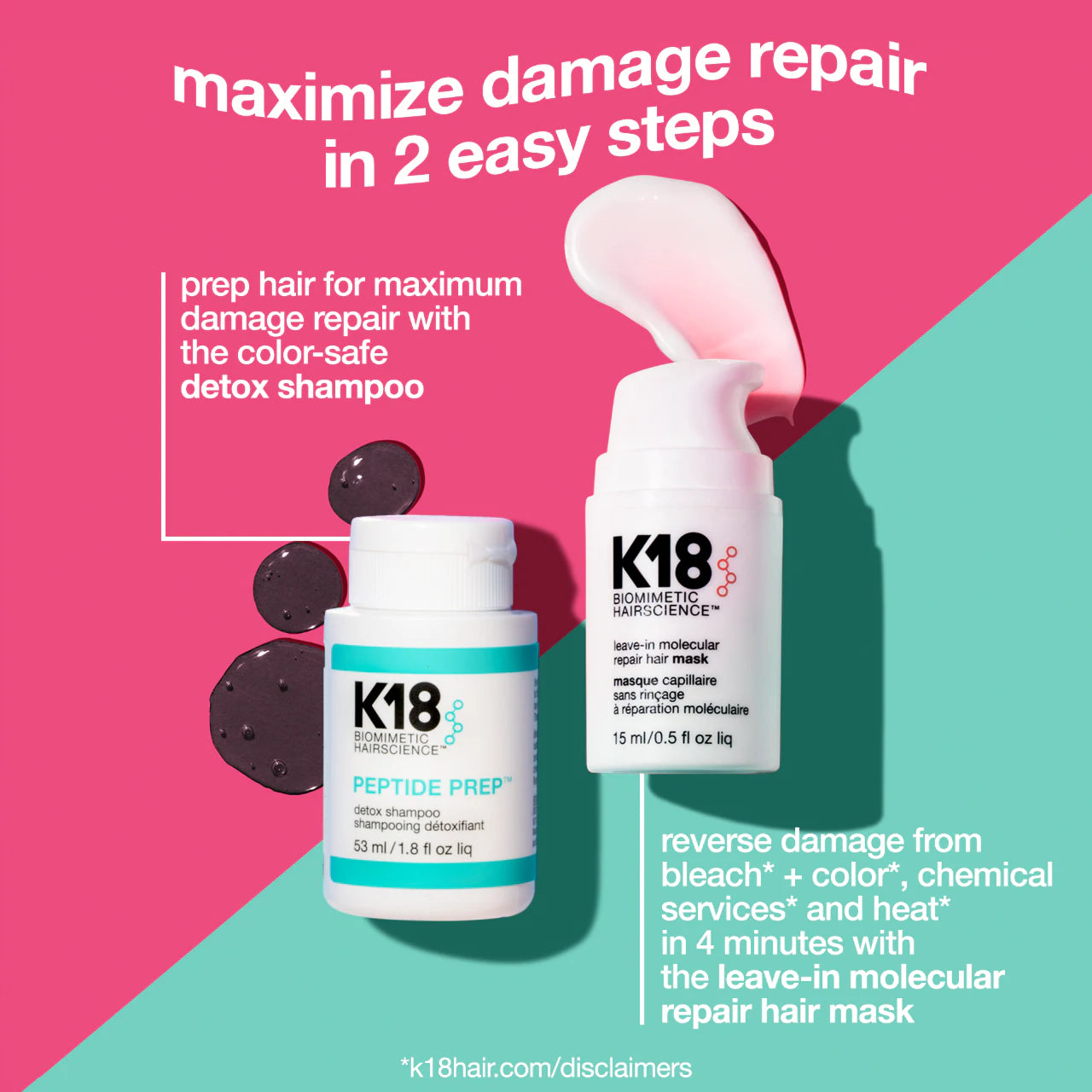 K18 Biomimetic Hairscience - Detox + Repair Anywhere Set