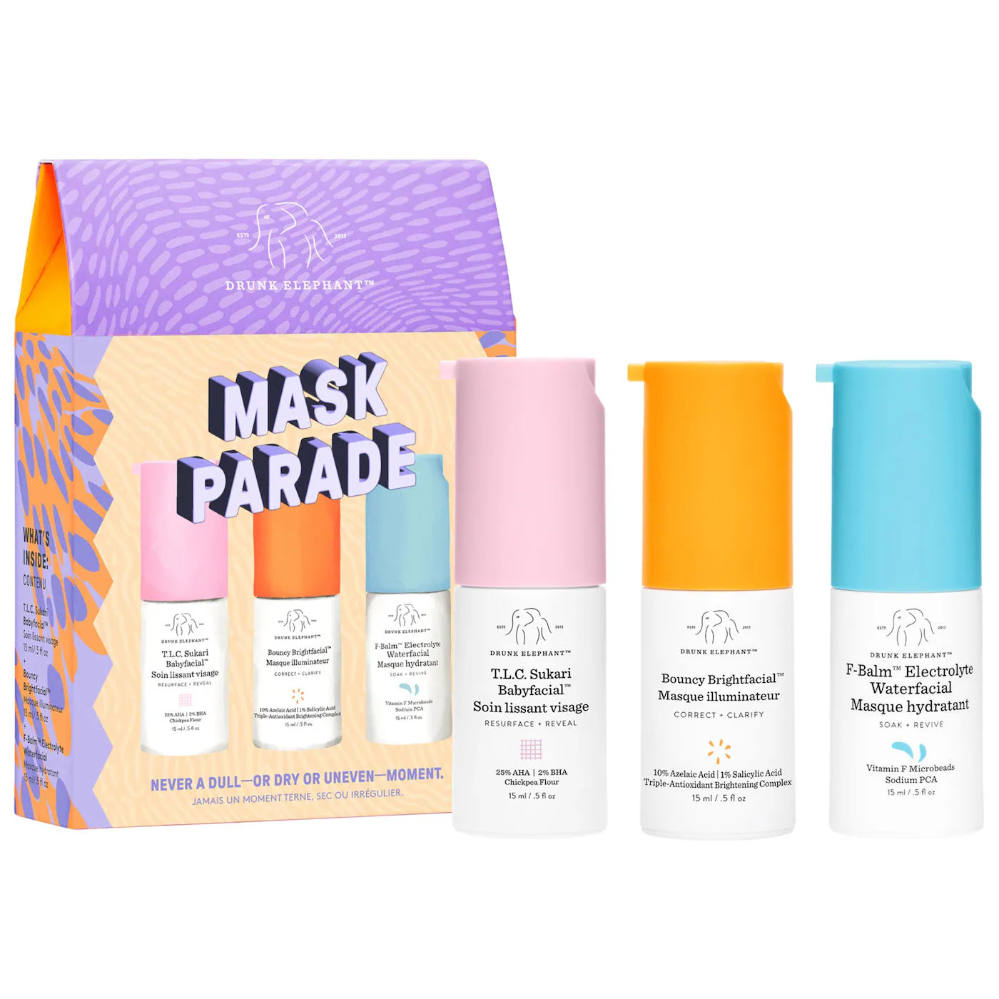 Drunk Elephant - Face Mask Parade Trio