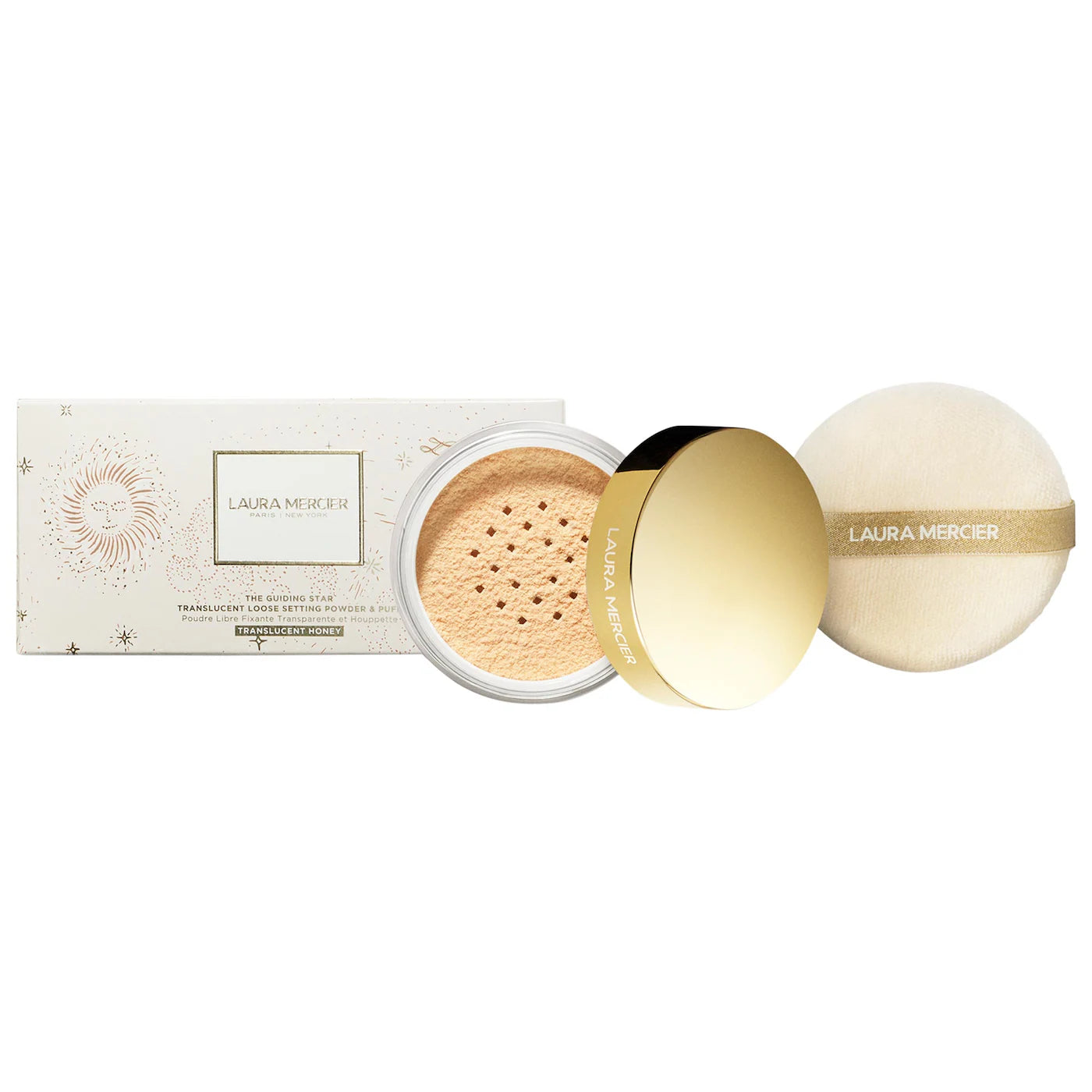 Laura Mercier - The Guiding Star Translucent Loose Setting Powder and Puff Set | Translucent Honey