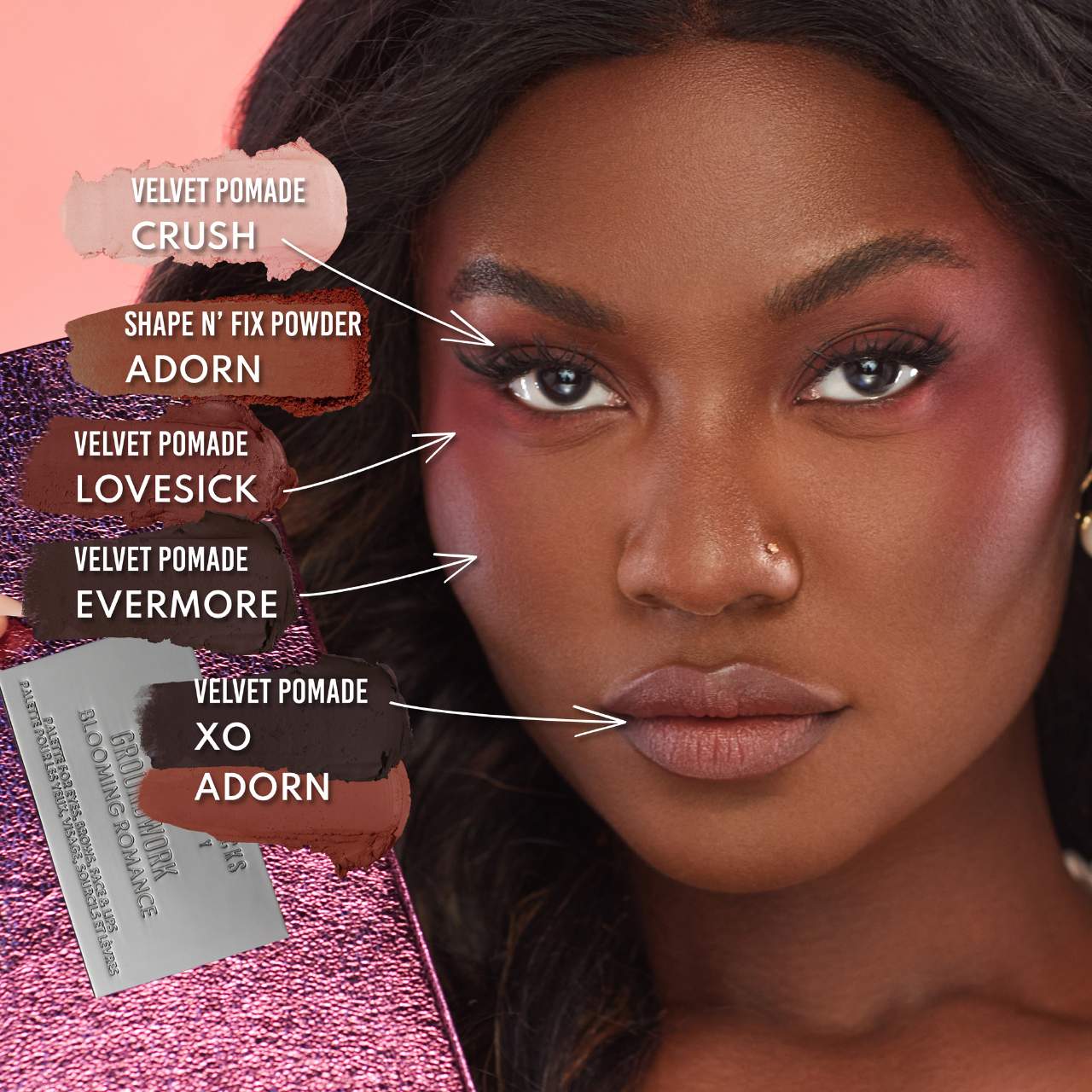 Danessa Myricks Beauty - Groundwork: Blooming Romance - Palette For Eyes, Brows, Face & Lips