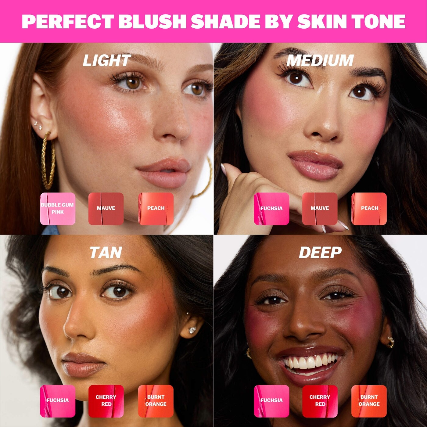 BASMA - The Cream Blush | Bubble Gum Pink - cool-toned pink best suited for fair skin