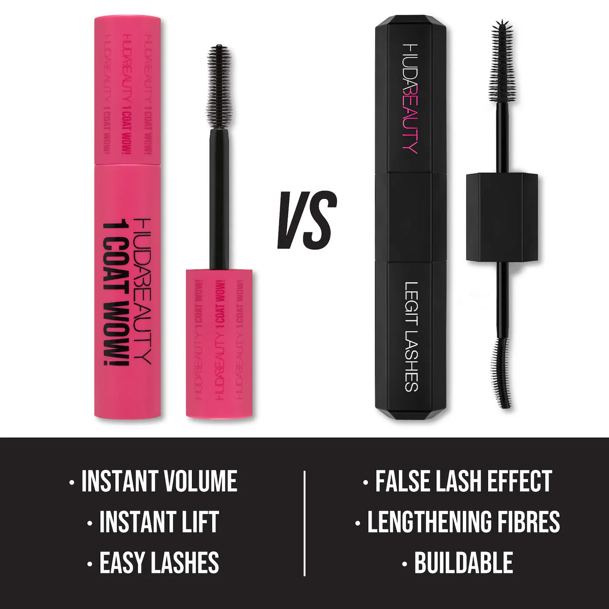 HUDA BEAUTY - 1 Coat WOW! Extra Volumizing and Lifting Mascara